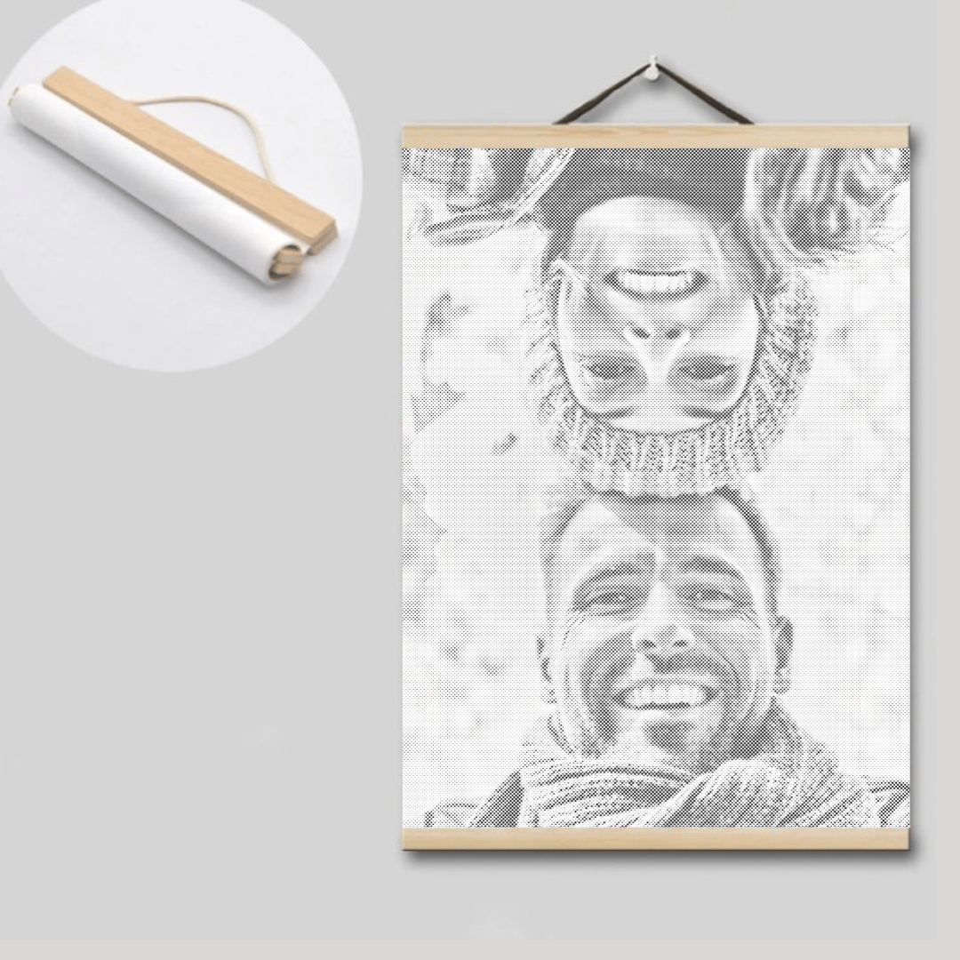 Stark ram med magneter för prickmålning