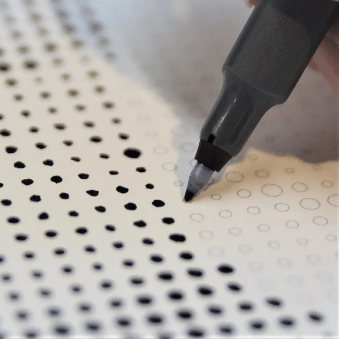 Extra penna för prickmålning blå