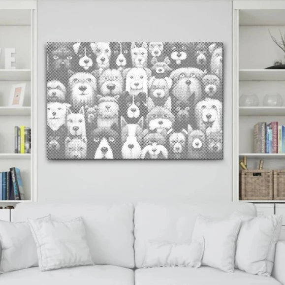 Hundar, Hundar, Hundar Prickmålning | Dot Painting & Prickkonst