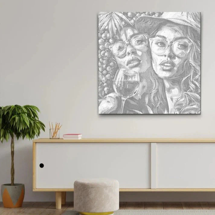 prickmålning party girls tavla