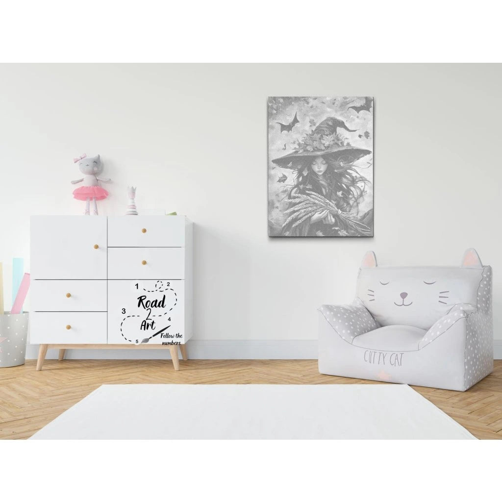 HÖSTHÄXAN Prickmålning | Magiskt Dot Painting-Kit med Markör