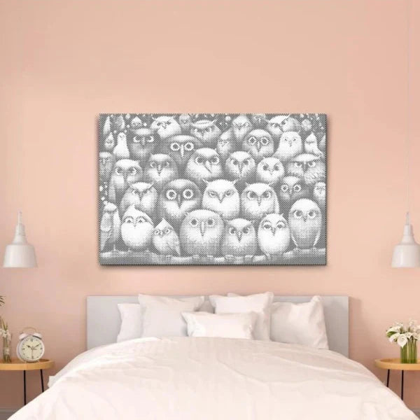 Fåglar prickmålning – kreativ dot painting prickkonst