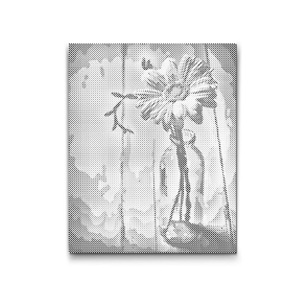 Prickmålning – Blomma i Vas | Dot Painting & Prickkonst