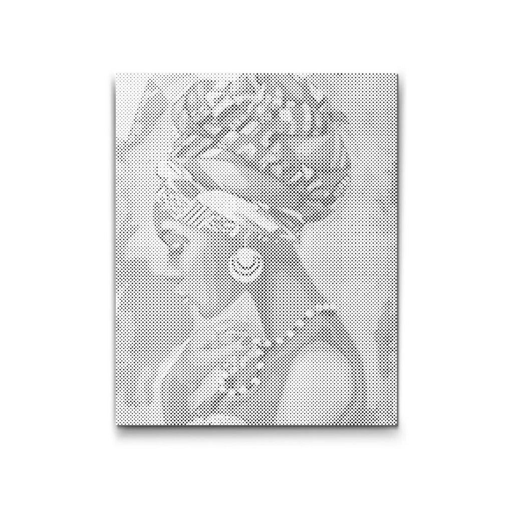 afrikansk kvinna prickmålning prickkonst dot painting kvinna med smycken