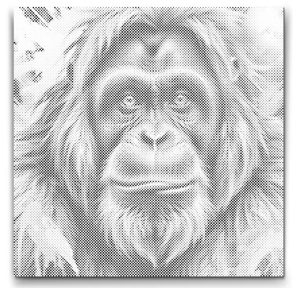 Prickmålning orangutang motiv på duk