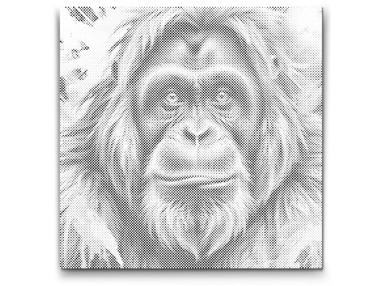 Prickmålning orangutang motiv på duk