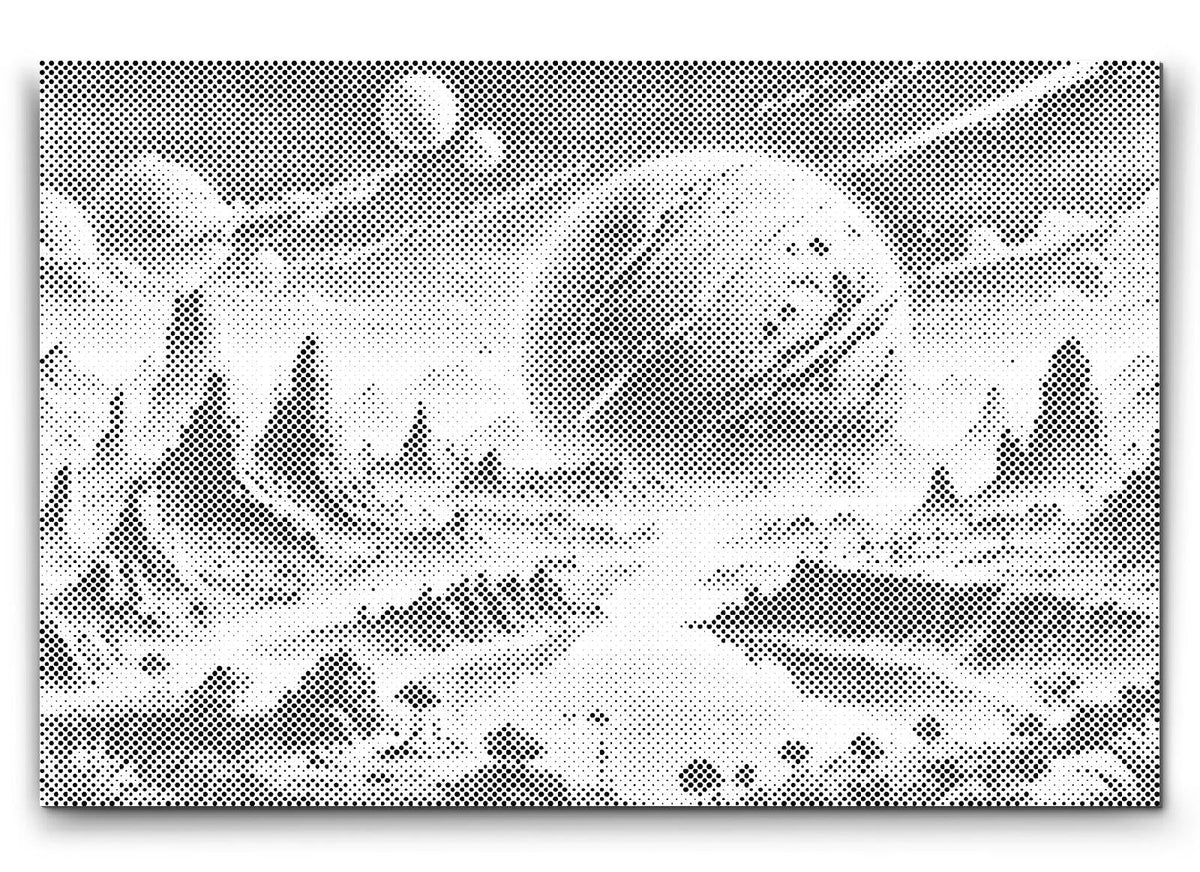 Abstrakt planet i universum | Prickmålning som färdigt prickmålning motiv
