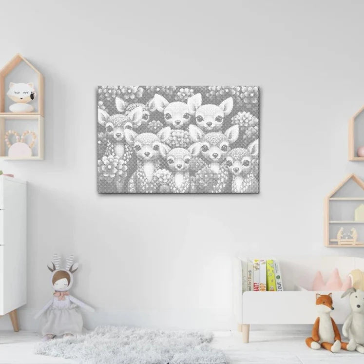 Hjort Prickmålning | Dot Painting & Prickkonst Motiv