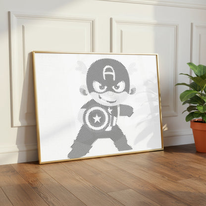 Captain America Hero | Prickmålning