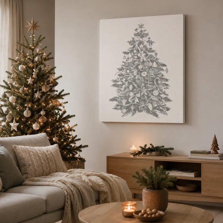 Julgran – prickmålning