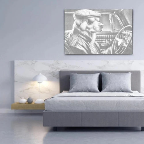 Cool Hund Prickmålning | Dot Painting & Prickkonst