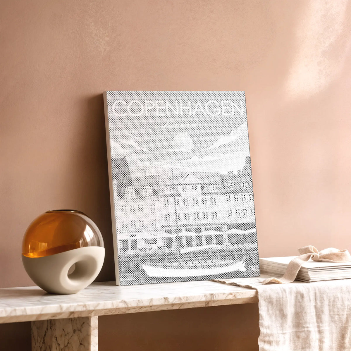 Köpenhamn Nyhavn | Prickmålning som färdigt prickmålning motiv