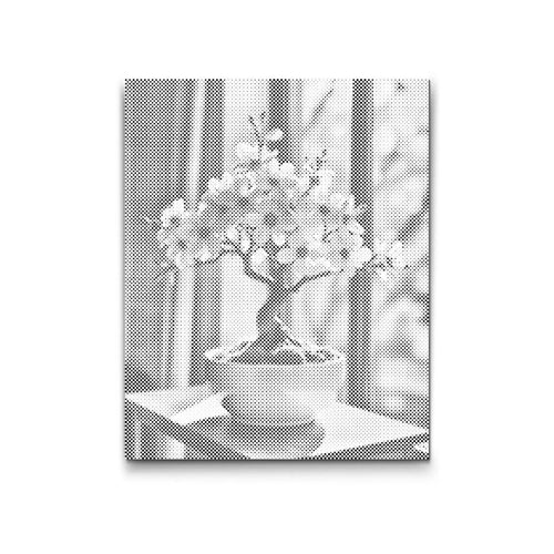 Bonsai Lugn prickmålning – avkopplande dot painting konst