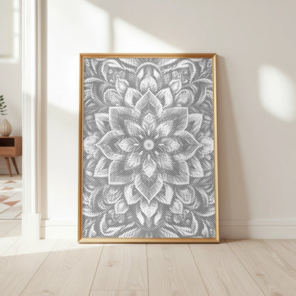 Mandala blomma | Prickmålning