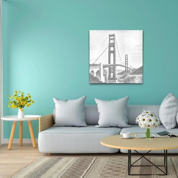 Golden Gate Bridge | Prickmålning som färdigt prickmålning motiv