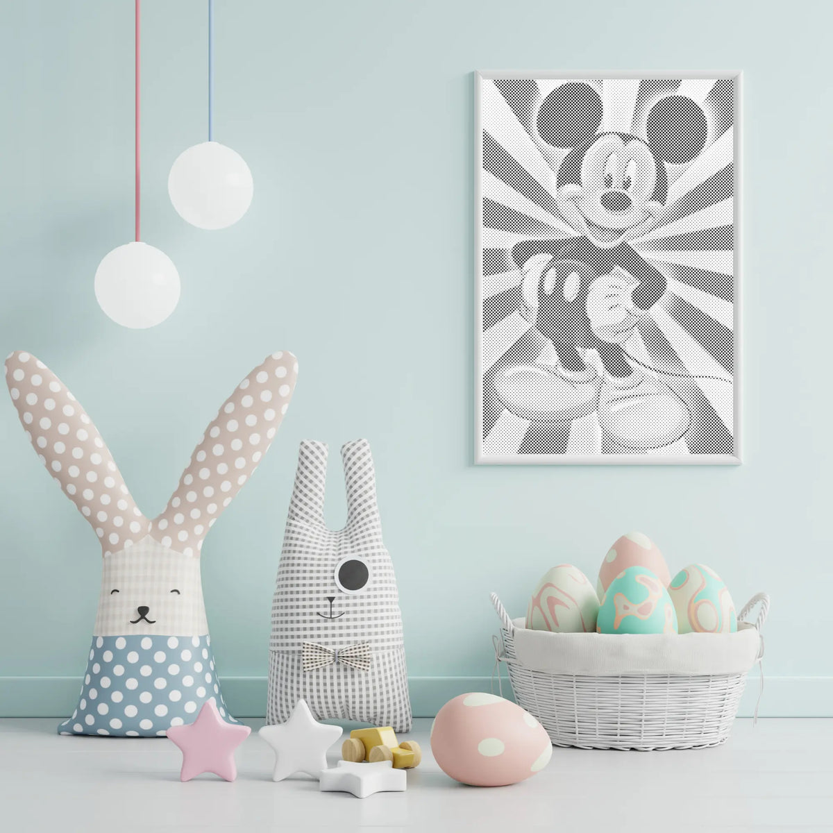 Mickey mouse | Prickmålning som färdigt prickmålning motiv