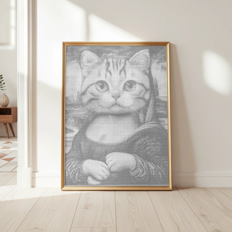 Mona Lisa katt | Prickmålning