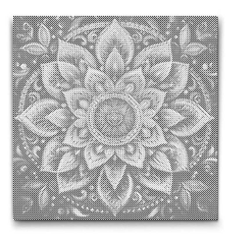 Modern mandala väggkonst | Prickmålning som färdigt prickmålning motiv