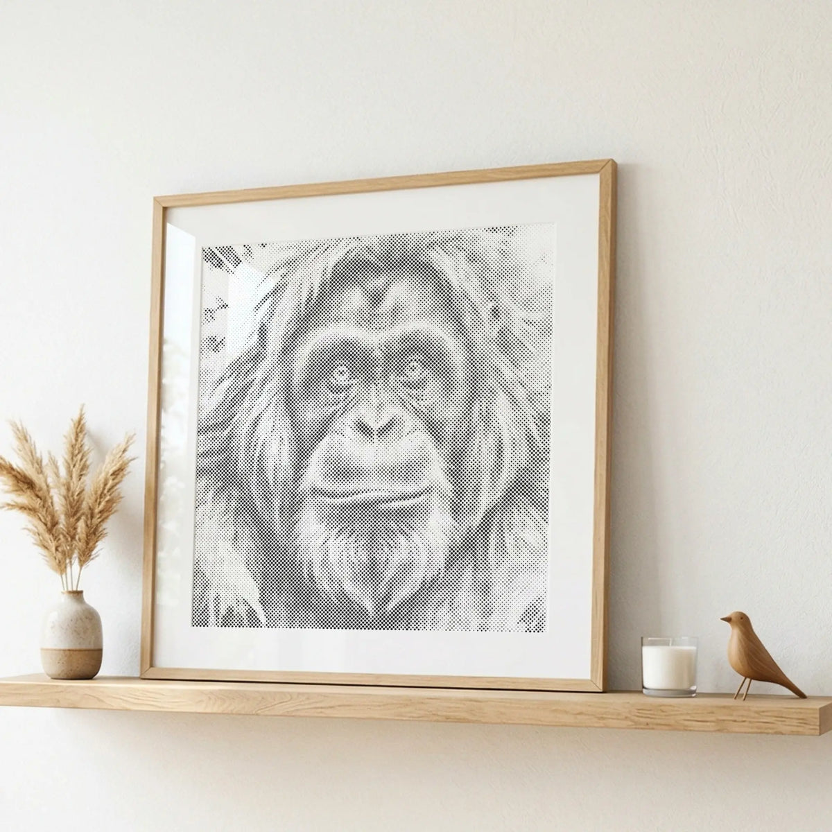 Orangutang | Prickmålning som färdigt prickmålning motiv
