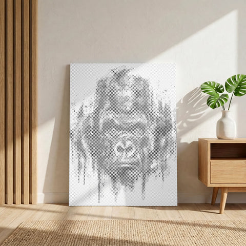 Vild Blick Gorilla | Prickmålning