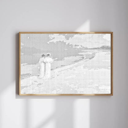 Sommarkväll på skagens strand av Krøyer | Prickmålning