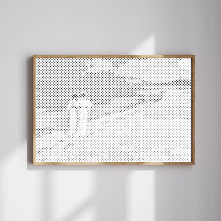 Sommarkväll på skagens strand av Krøyer | Prickmålning