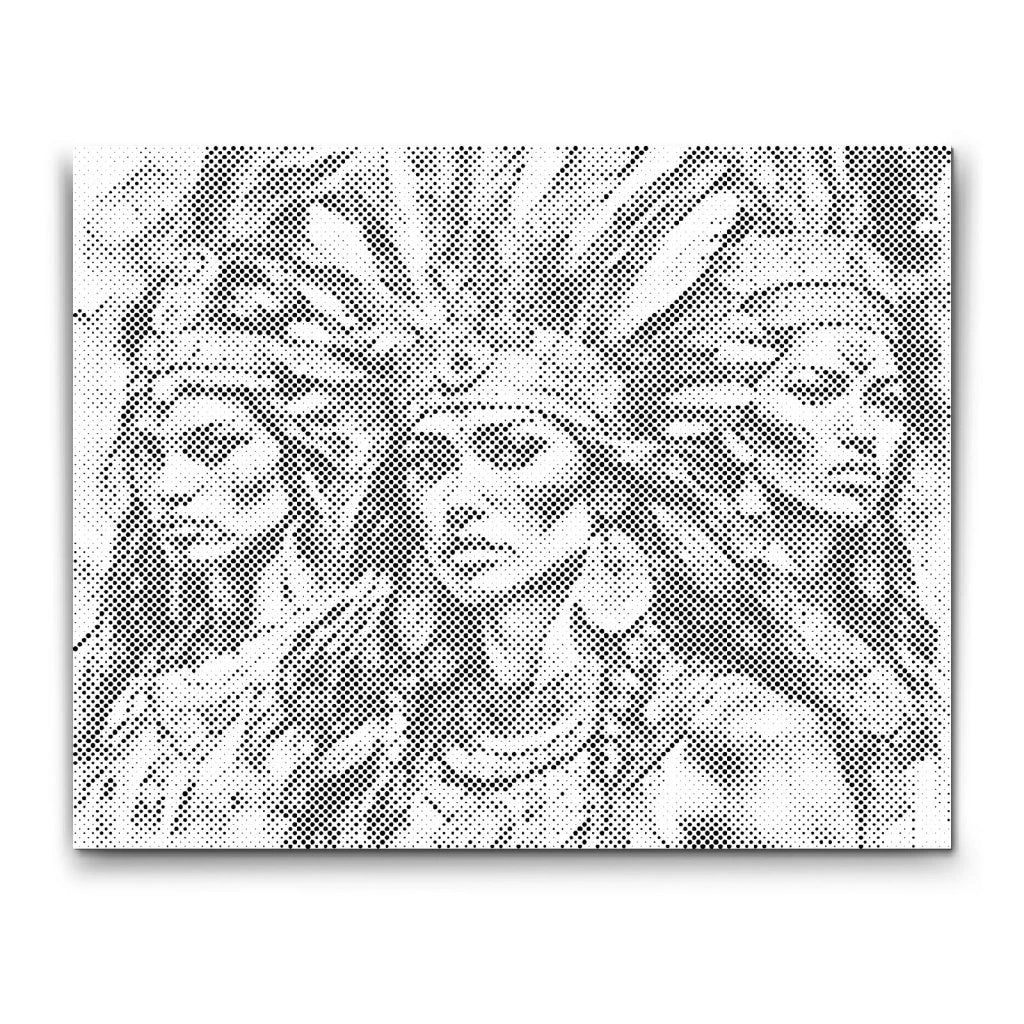 Prickmålning Vackra Kvinnor – prickkonst & dot painting