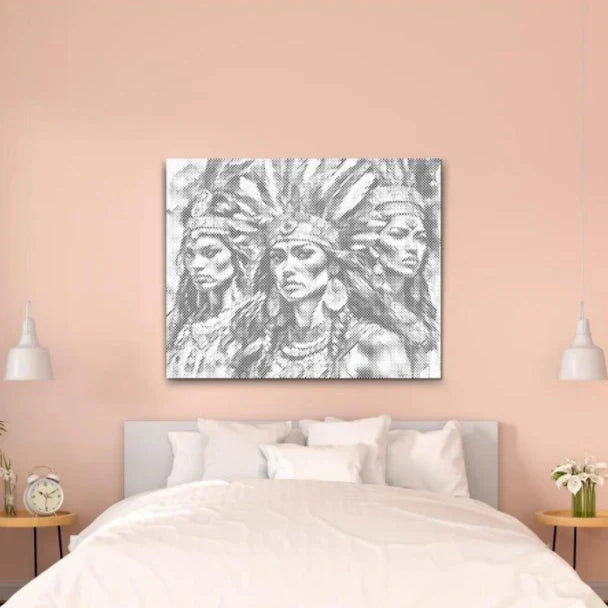 Prickmålning Vackra Kvinnor – prickkonst & dot painting