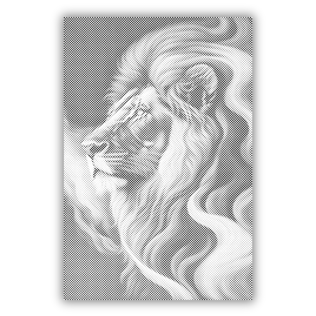 Majestic lion | Prickmålning som färdigt prickmålning motiv