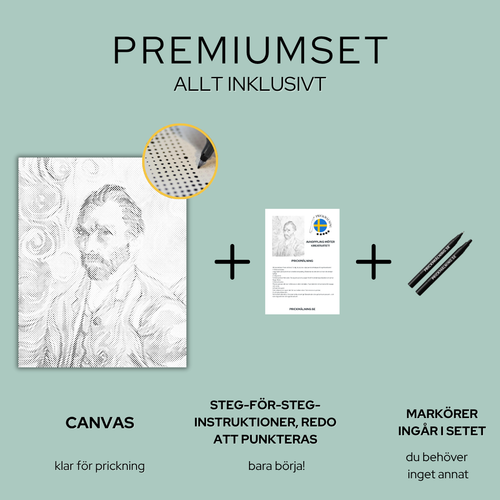 Humoristisk prickmålning med hund och tidning i avslappnad miljö