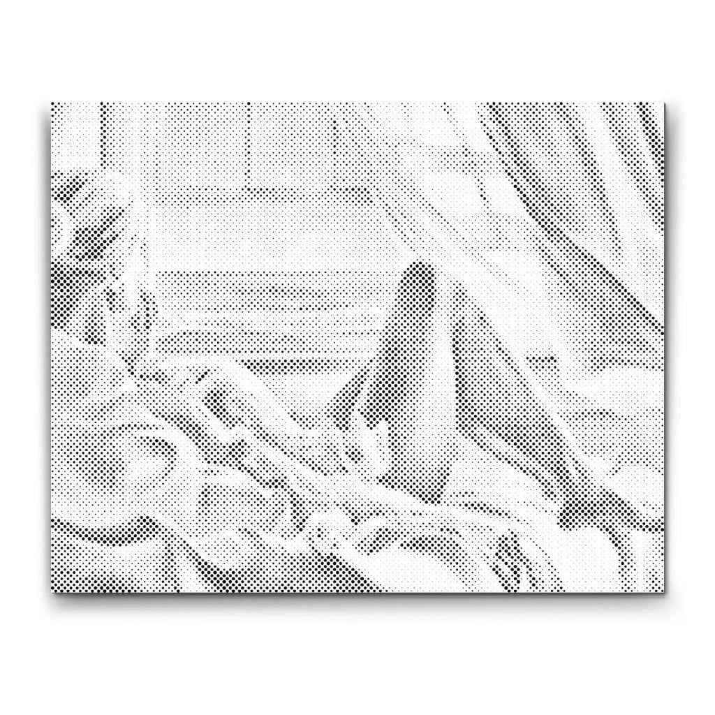 Prickmålning Sensuell Kvinna i Sängen – Unik Prickkonst för Sovrummet