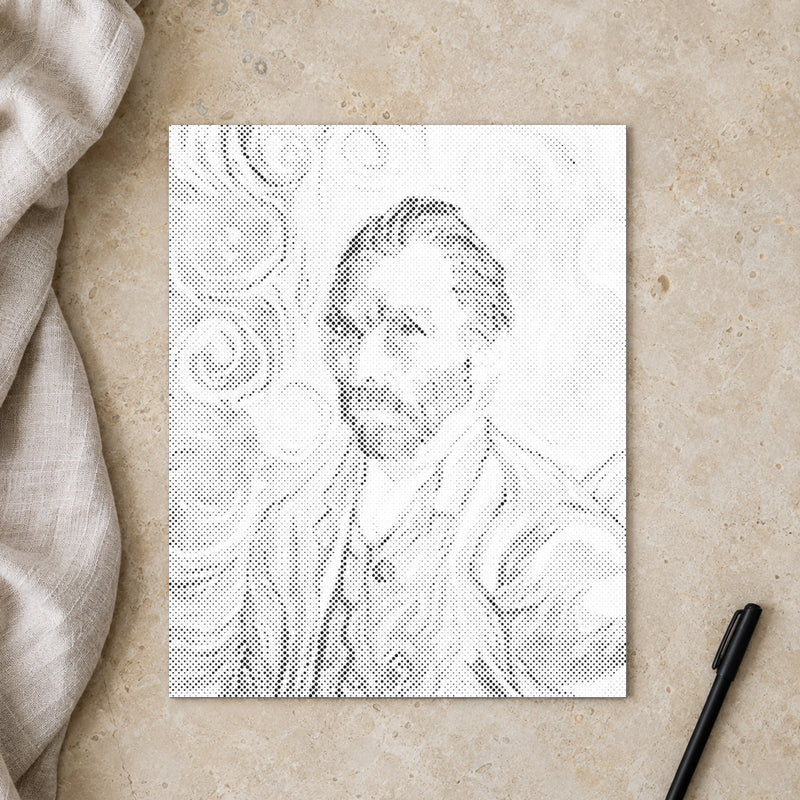 SJÄLVPORTRÄTT av Vincent van Gogh | Prickmålning som färdigt prickmålning motiv