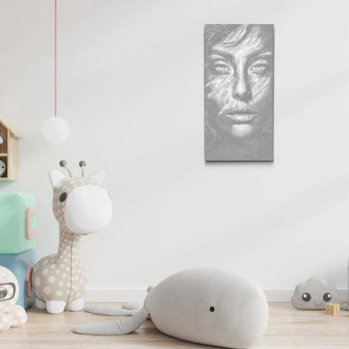 prickmålning ansikten i tystnad tavla